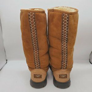UGG Womens Chestnut Brown Shearling Lined Boots
